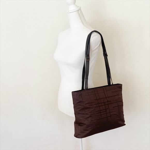 SALVATORE‎ FERRAGAMO Vintage NWT Nylon & Leather Shoulder Bag Tote Hand Bag - Picture 2 of 10